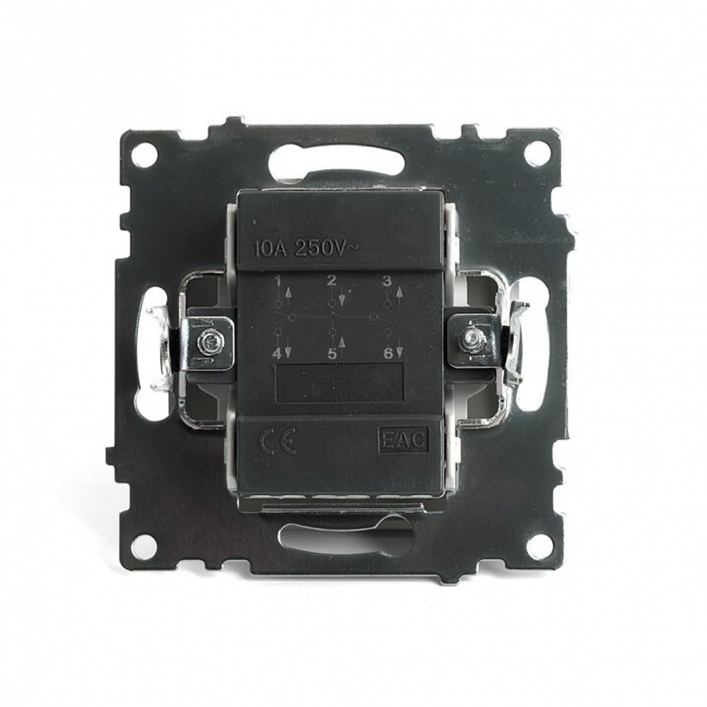 Переключатель двухклавишный без рамки Stekker Катрин 49220