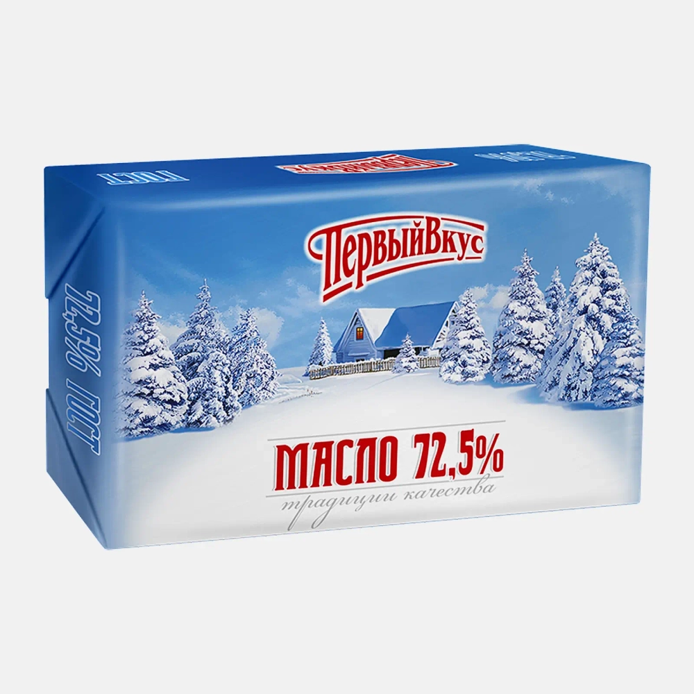 Масло сладко-сливочное Первый вкус Крестьянское 72.5% 180г