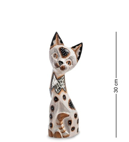 99-044 Статуэтка «Кошка» 30 см (албезия, о.Бали)