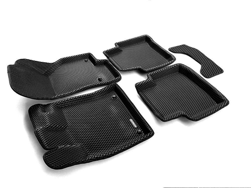 Коврики салона для SKODA Superb (2016-) Euromat 3D EVA черные Арт EM3DEVA-004510