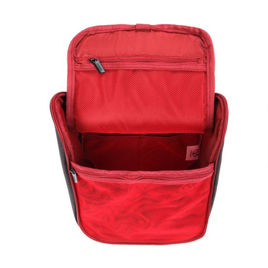 Несессер Torber, дорожный, чёрный/бордовый, полиэстер 300D ткань катионик, 27 х 22 х 11см