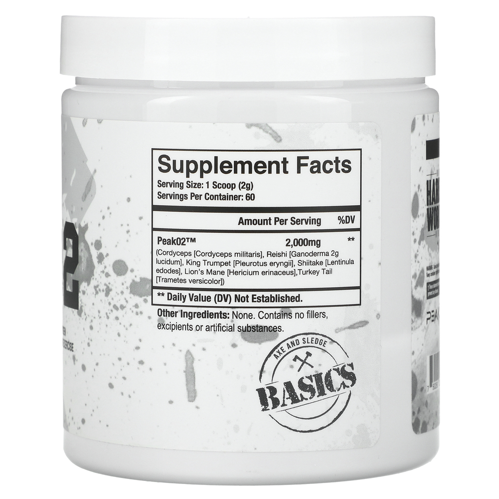 Axe & Sledge Supplements, Basics, Peak-02, без добавок, 120 г (4,23 унции)
