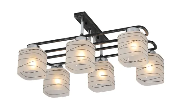 07421/6 BLACK+SILVER+CHROME (1) Люстра (RL)
