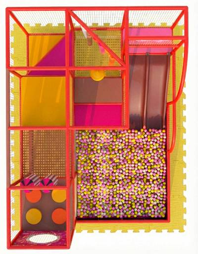 Детский уличный игровой лабиринт с крышей «Ваниль» 4,92×3,69×3,5 м