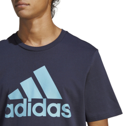 Мужское теннисное поло adidas Essentials Single Jersey Big Logo T-Shirt Men - Dark Blue, Turquoise