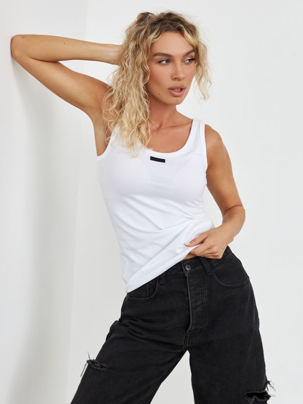 Майка базовая, белый