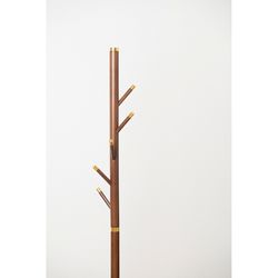 Вешалка напольная Bakken, 180 см, золотистый хром/светлый орех