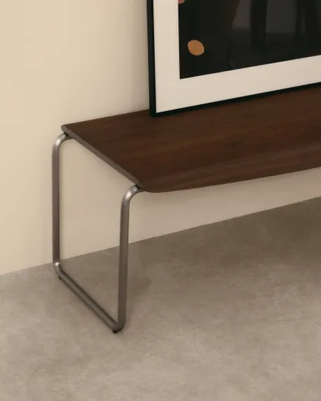 Скамья Tarsel 142х45 см, орех, сталь