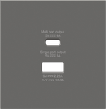 Накладка для розеток USB A+C, матовый шоколад, серия R98
