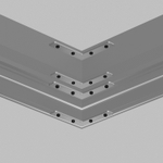 TR2019-AL Комплект угловых соединителей трека SLOTT, алюминий
