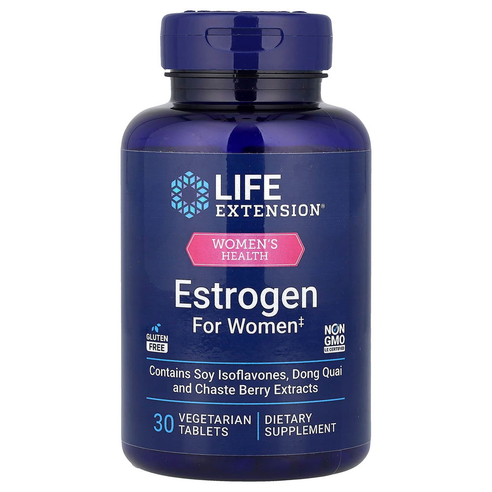 Life Extension, Women's Health, эстроген для женщин, 30 вегетарианских таблеток