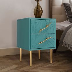 Тумба Арт Колор leaves Стайл Голд Пастельно-синий