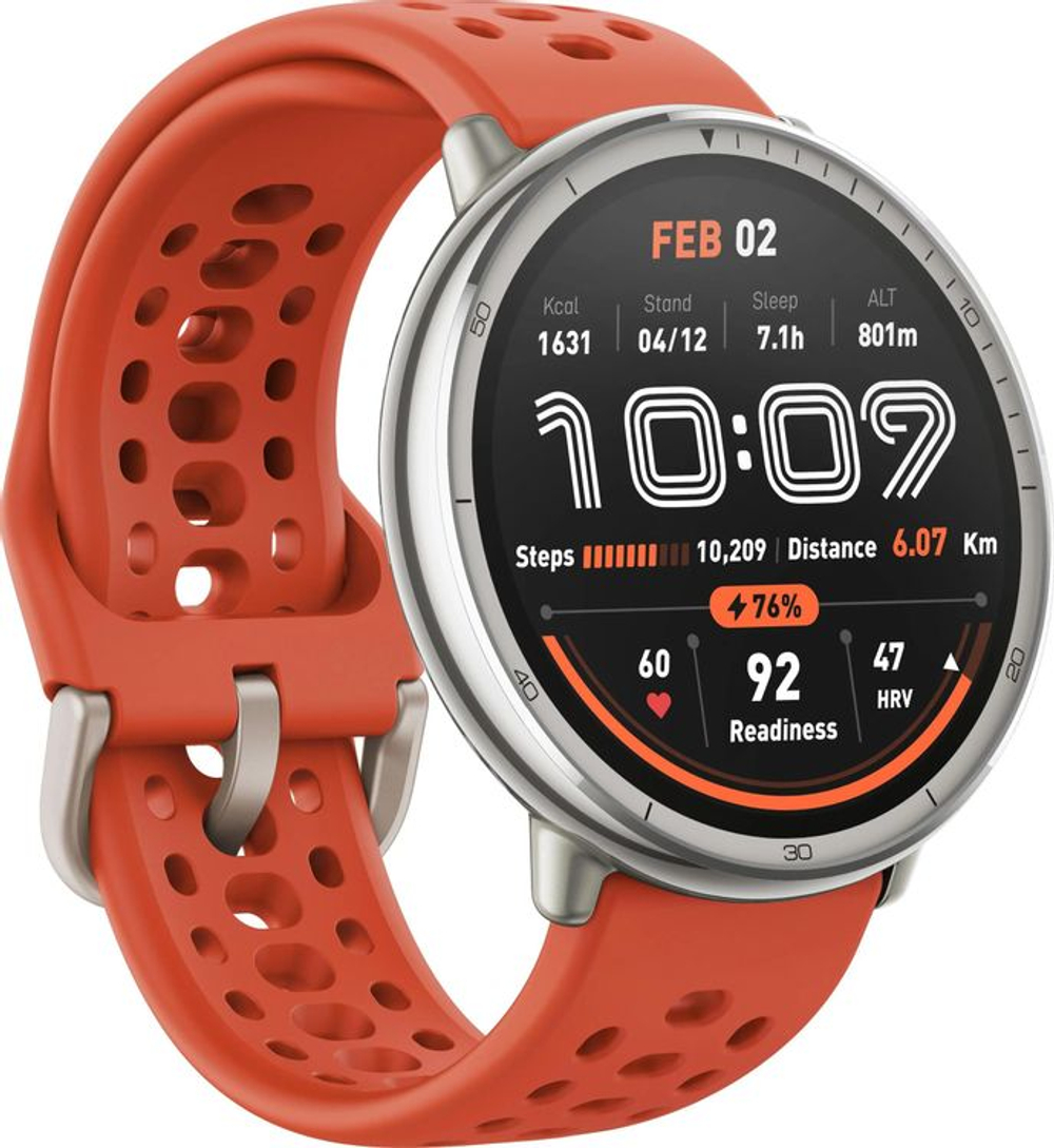 Смарт-часы AMAZFIT Active 2R Premium A2437,  43.9мм,  1.32",  черный/серебристый