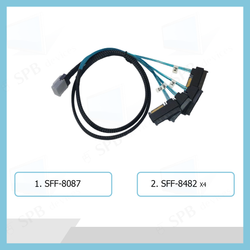 Кабель Mini SAS SFF-8087 - 4xSFF-8482 1.0м (без кабеля питания)
