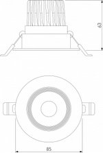 Встраиваемый светильник Elektrostandard Even a065458