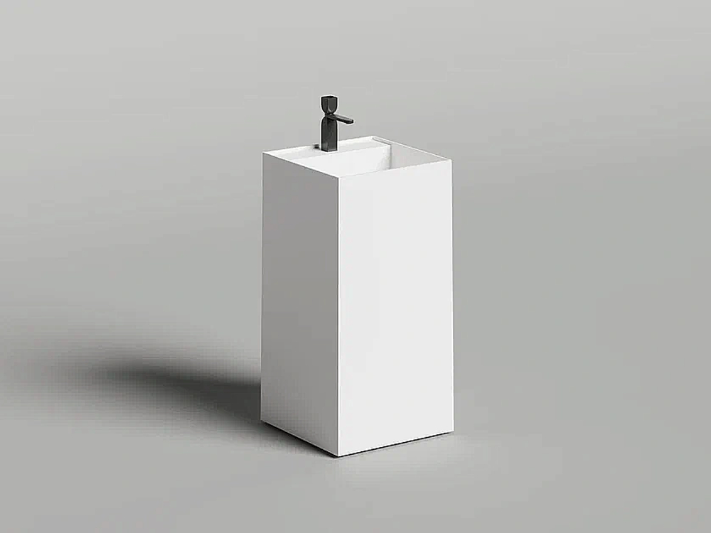 Раковина Salini ARMONIA SQUARE TOP 01 S-Sense 130511TG 45 без отверстия под смеситель, белая