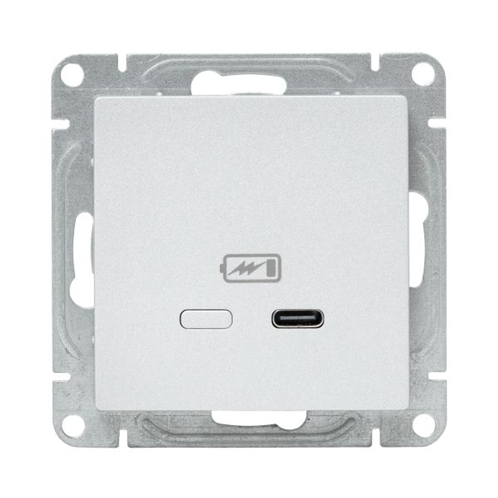Механизм розетки USB-С, быстрая, алюминий Эпика EKF
