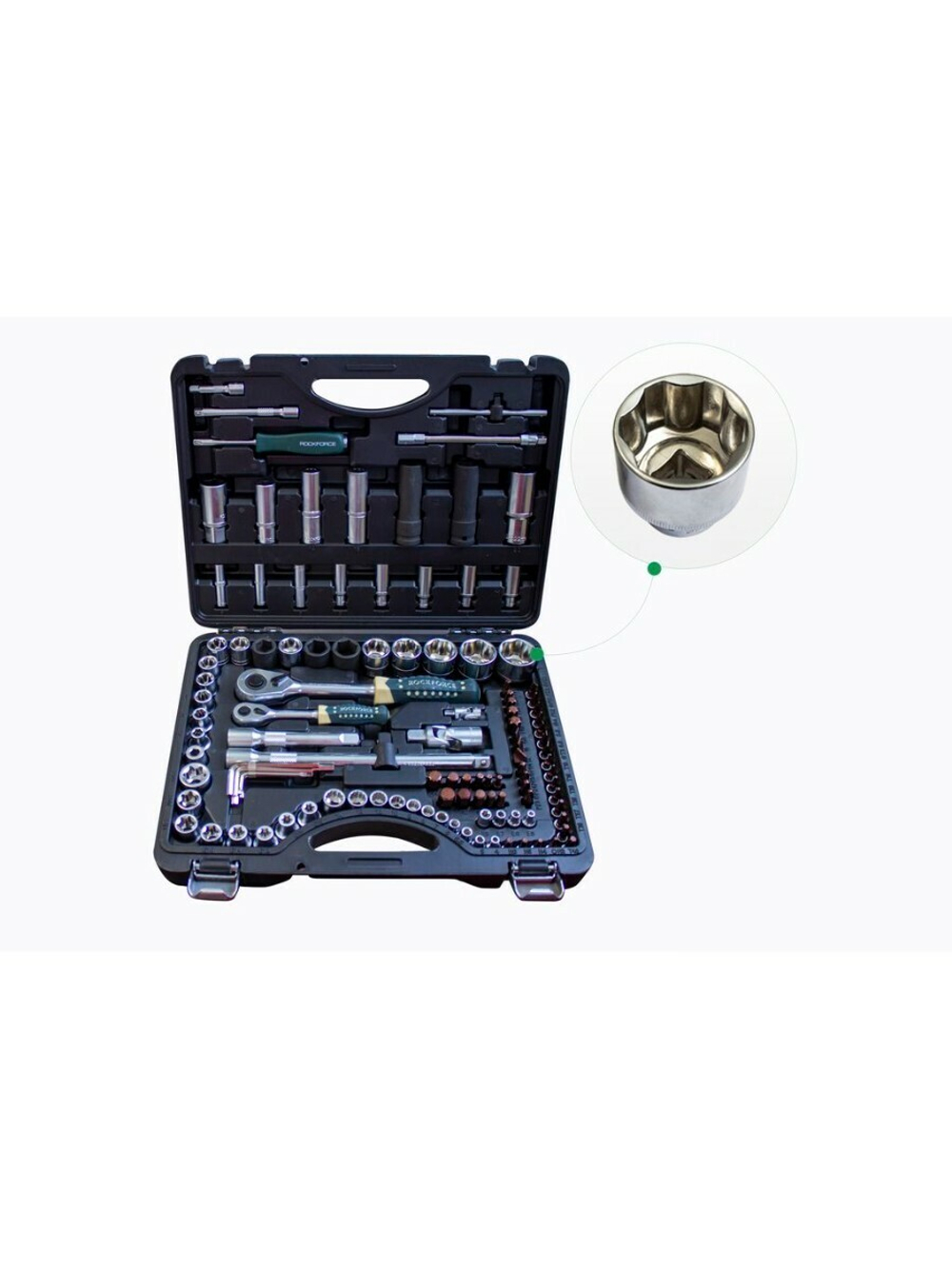 Набор инструментов 108+6пр. 1/4'',1/2''(сорв.гр.) RockForce##Rock FORCE RF-41082-7 Premium