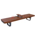 Лавка Rail Road 02 продольная с подлокотником