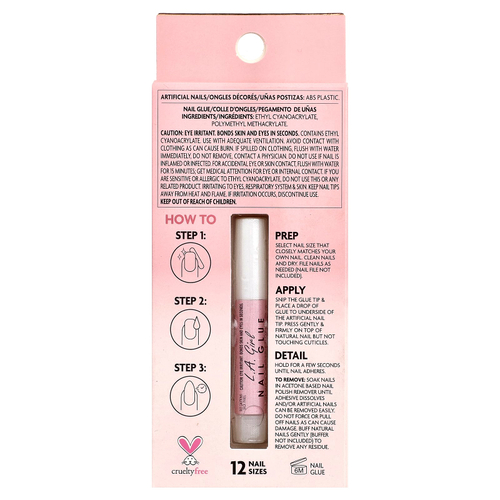 L.A. Girl, Oh So Shiny, искусственные ногти, гелевые типсы для сияния ногтей, GNT154, классический френч, набор из 25 предметов