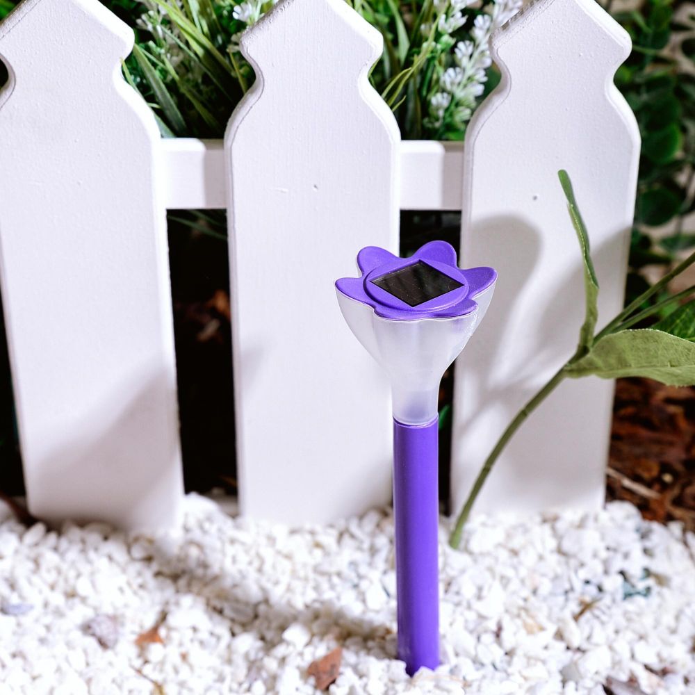 USL-C-417-PT305 Cадовый светильник на солнечной батарее Purple crocus. Серия Classic. Упаковка-пленка.