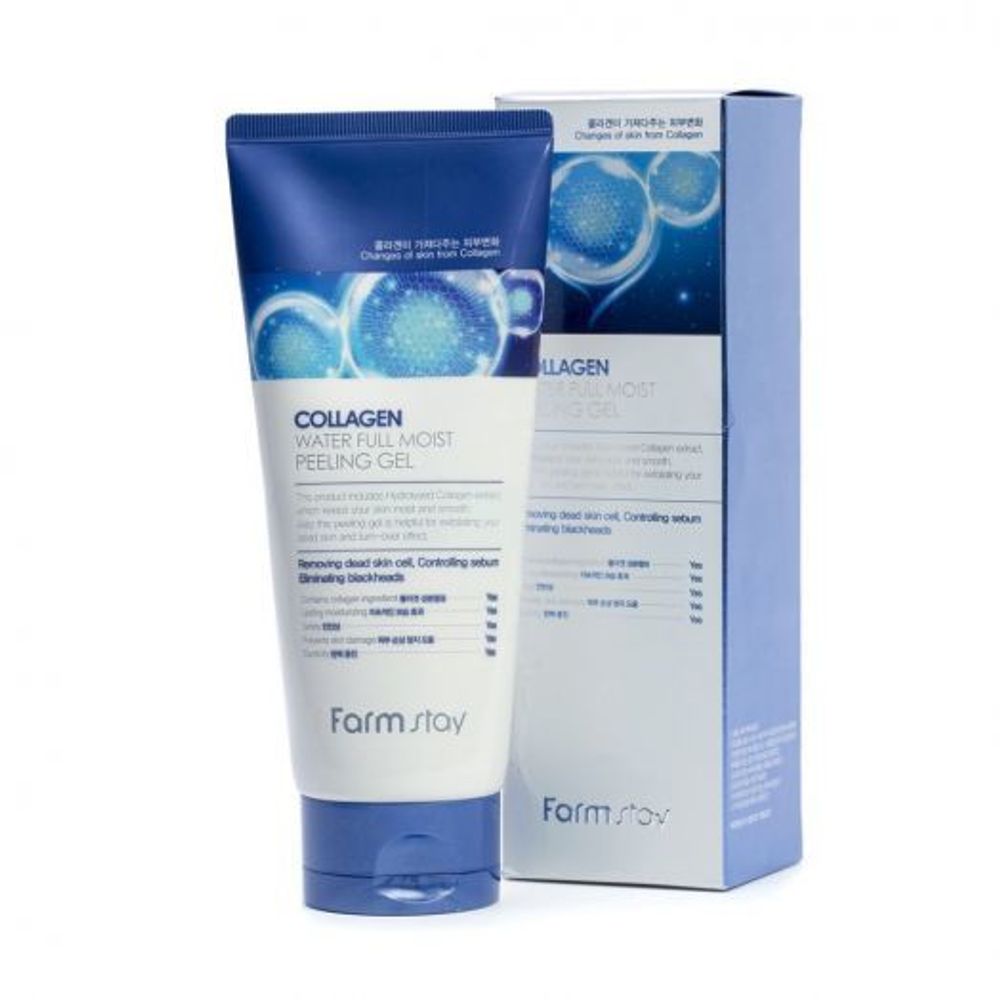 Farmstay пилинг для лица Collagen Water Full Moist Peeling Gel 180 мл