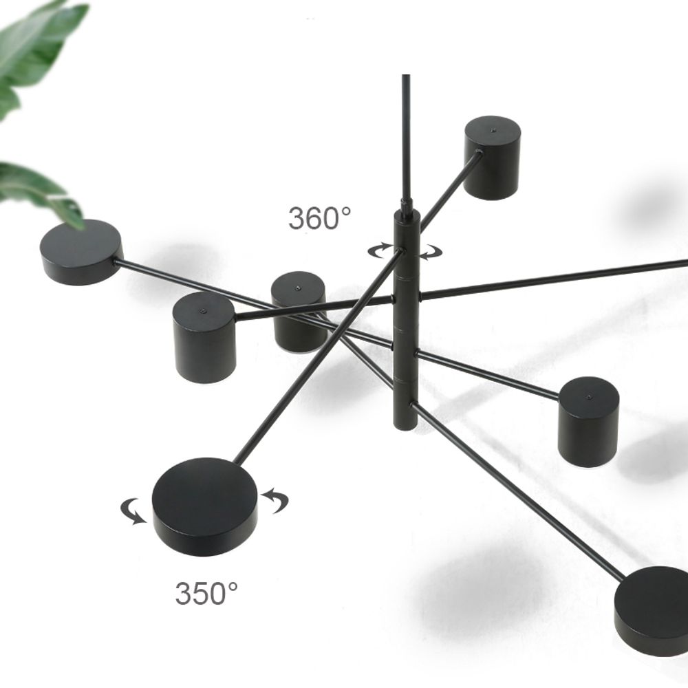 Люстра Motvikt Black 6 By Imperiumloft