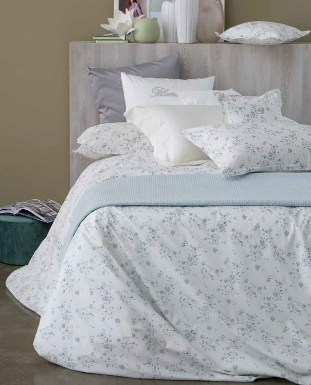 Постельное белье 1.5 спальное Blumarine Lilibet голубой 03 light blue