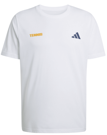 Мужская теннисная футболка Adidas Hot Egg Graphic - white