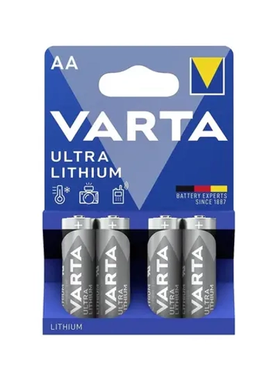Батарейка Varta Ultra Lithium AA/FR14505 , ( 4 ) шт. в блистере, 06106301404