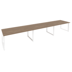 Onix Стол переговорный O.MO-PRG-3.4 Дуб Аризона/Металл Белый 4740*980*750