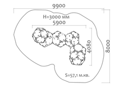 Пространственная конструкция HDPE 35506 для уличной площадки