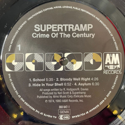 Винтажная виниловая пластинка LP Supertramp Crime Of The Century (Germany 1985) Hide In Your Shell