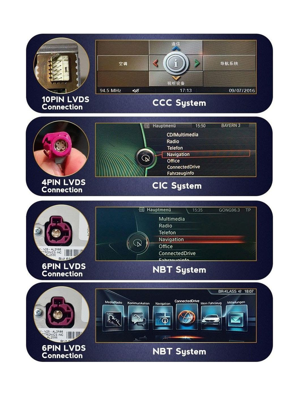 Комплект с разъёмами 12.3" BMW X1 F48 2015-2015 NBT - Car-Smart LUX-UF48NBT