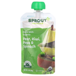 Sprout Organics, детское питание от 6 месяцев, груша, киви, горох и шпинат, 99 г (3,5 унции)