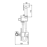Смеситель с гигиенической лейкой  35к G7248 GAPPO встраиваемый БЕЛЫЙ-ХРОМ
