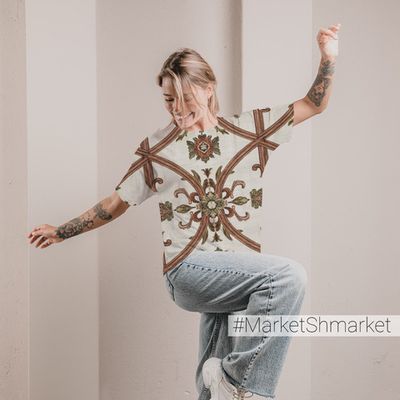 Футболка женская оверсайз с принтом 