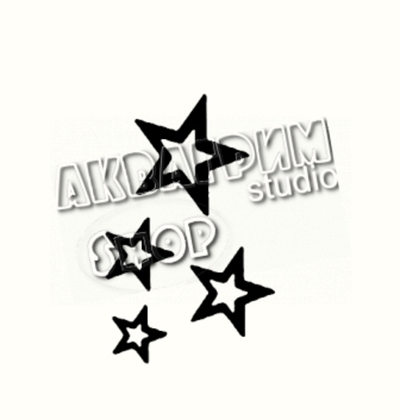 Трафарет для блеск тату "Звезды