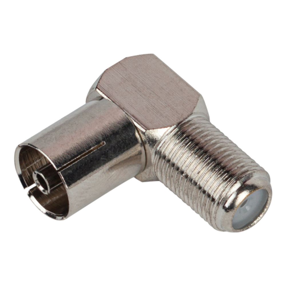 Переходник ЭРА SIMPLE RS-A03-1 гнездо F-гнездо TV угловой упаковка 1 шт | Разъёмы, переходники, ТВ делители