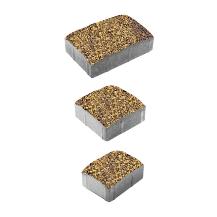 Тротуарная плитка УРИКО, комплект из 3 видов плит, Листопад Гранит Янтарь