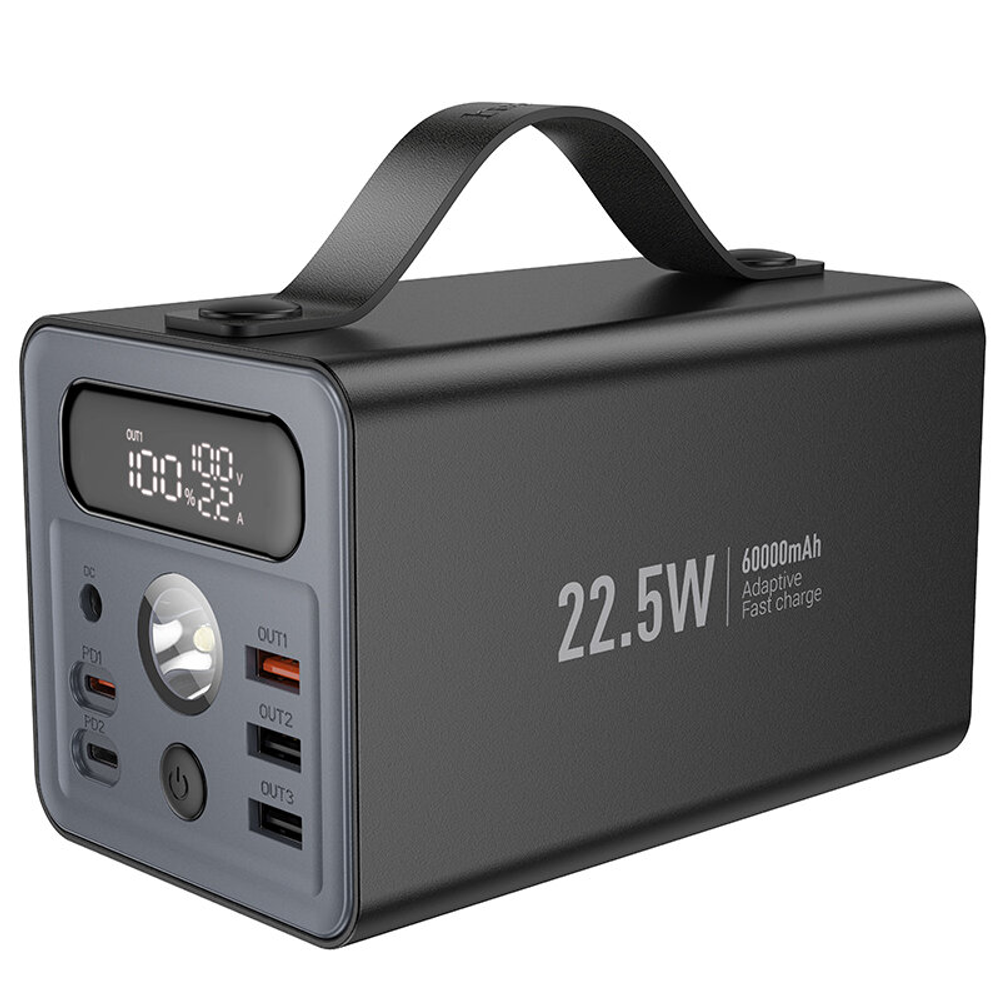 J138 Distant 22.5W+PD20W+DC12V multi-function power bank(60000mAh)
