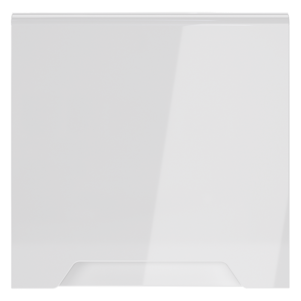 Накладка для розетки с заземлением, защитными шторками и крышкой, S70 (белый глянцевый)