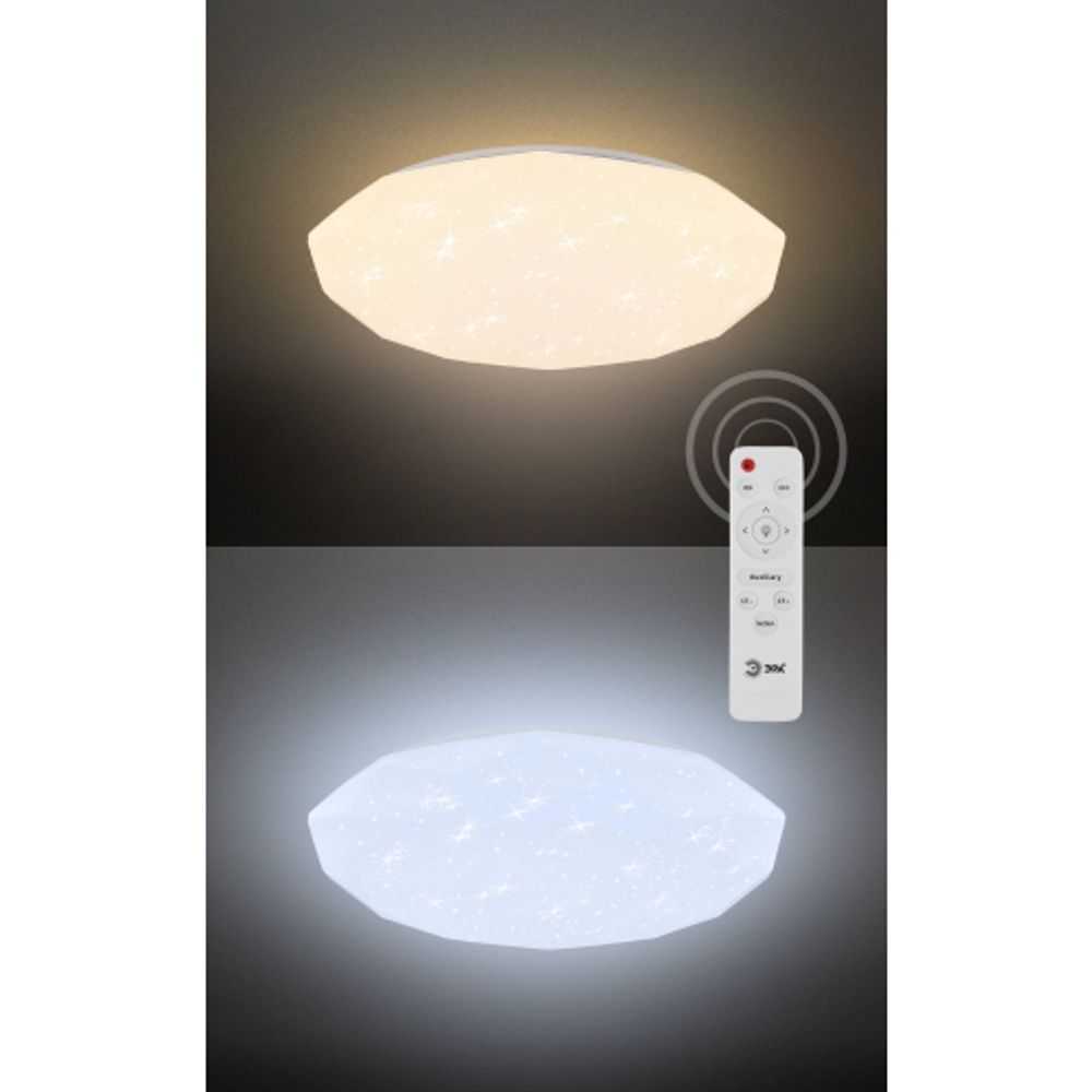 Светильник потолочный светодиодный ЭРА Классик с ДУ SPB-6-70-RC Sparkle 70Вт 3000-6500К 5950Лм