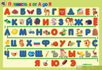 Комплект таблиц Обучение грамоте 5-6 лет. "Маленький грамотей". (8 таблиц+16 карт.)
