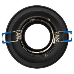 Встраиваемый светильник алюминиевый ЭРА KL100 BK MR16 GU5.3 черный | Алюминиевые встраиваемые светильники