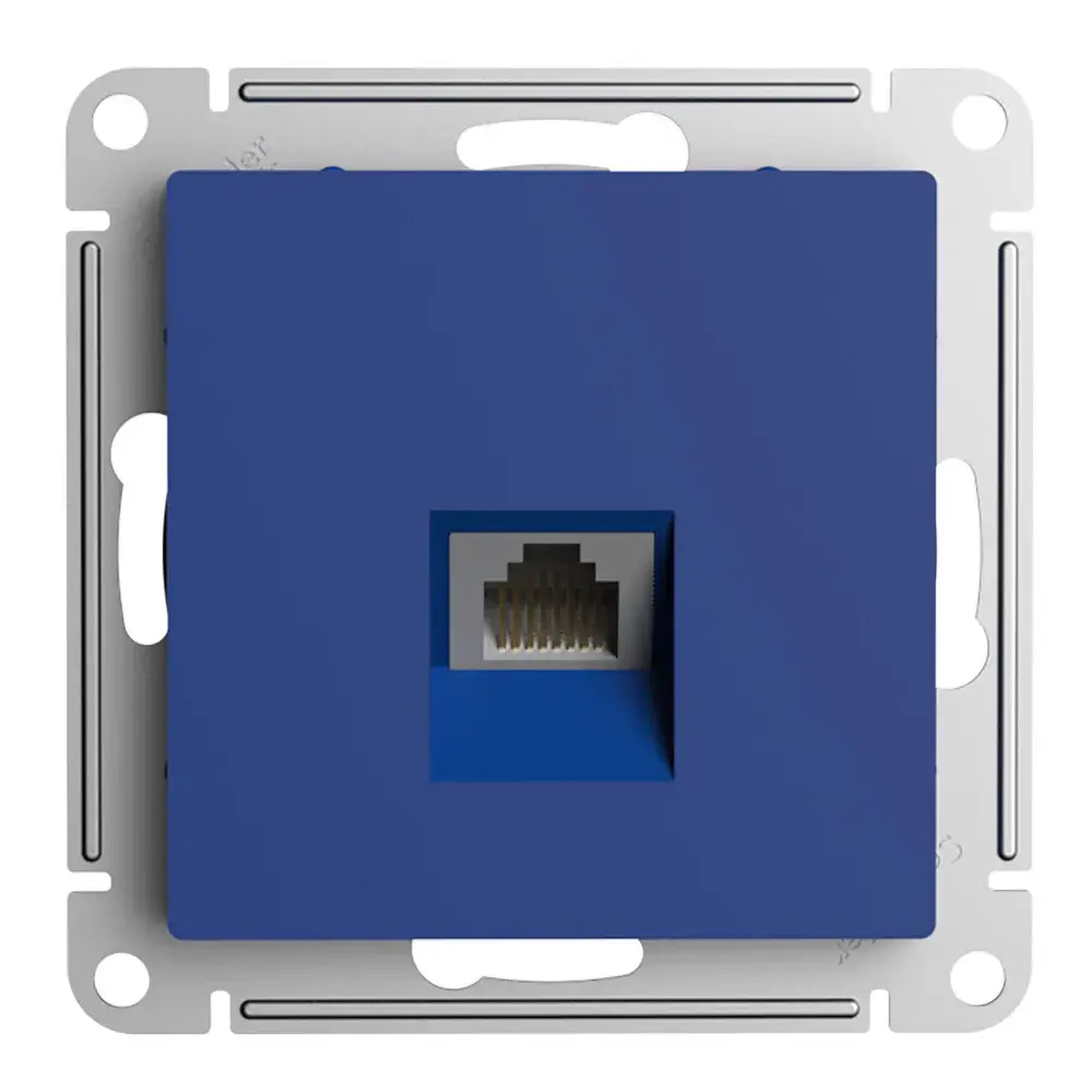 ATLASDESIGN РОЗЕТКА компьютерная RJ45 кат. 5e, механизм, АКВАМАРИН