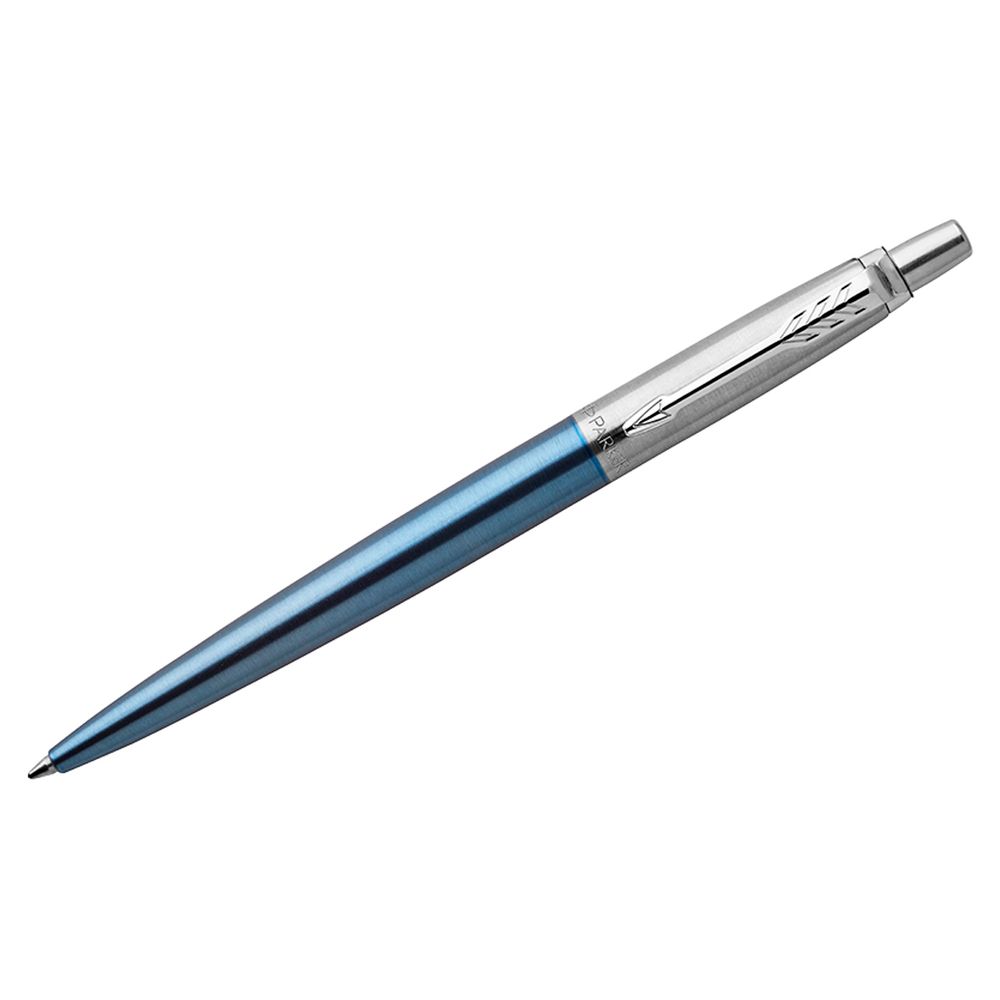 Ручка шариковая Parker Jotter Waterloo Blue CT синяя, 1.0мм, корпус голубой хром, автомат., под.уп