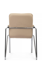Стул Riva Самба с мягкими подлокотниками SMB-01H Хром гальв. Бежевый