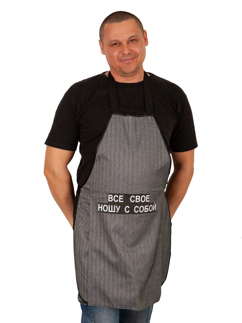 Фартук Шашлычник с фаллосом (Цвет: темно-серый)