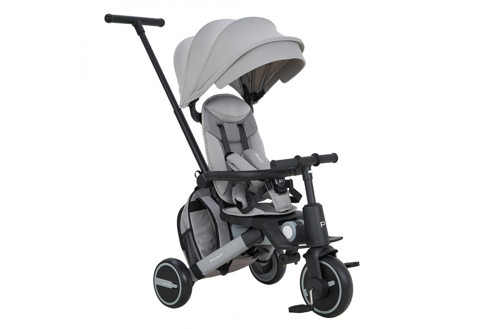 PITUSO Велосипед трехколесный Leve Pro, складной, с сумкой, Grey/Серый (серая рама)